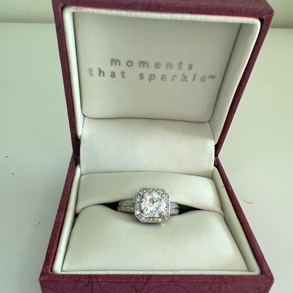 Helzberg Diamonds Jewelry - 18 karat white gold Women’s Moissanite Engagement Ring
